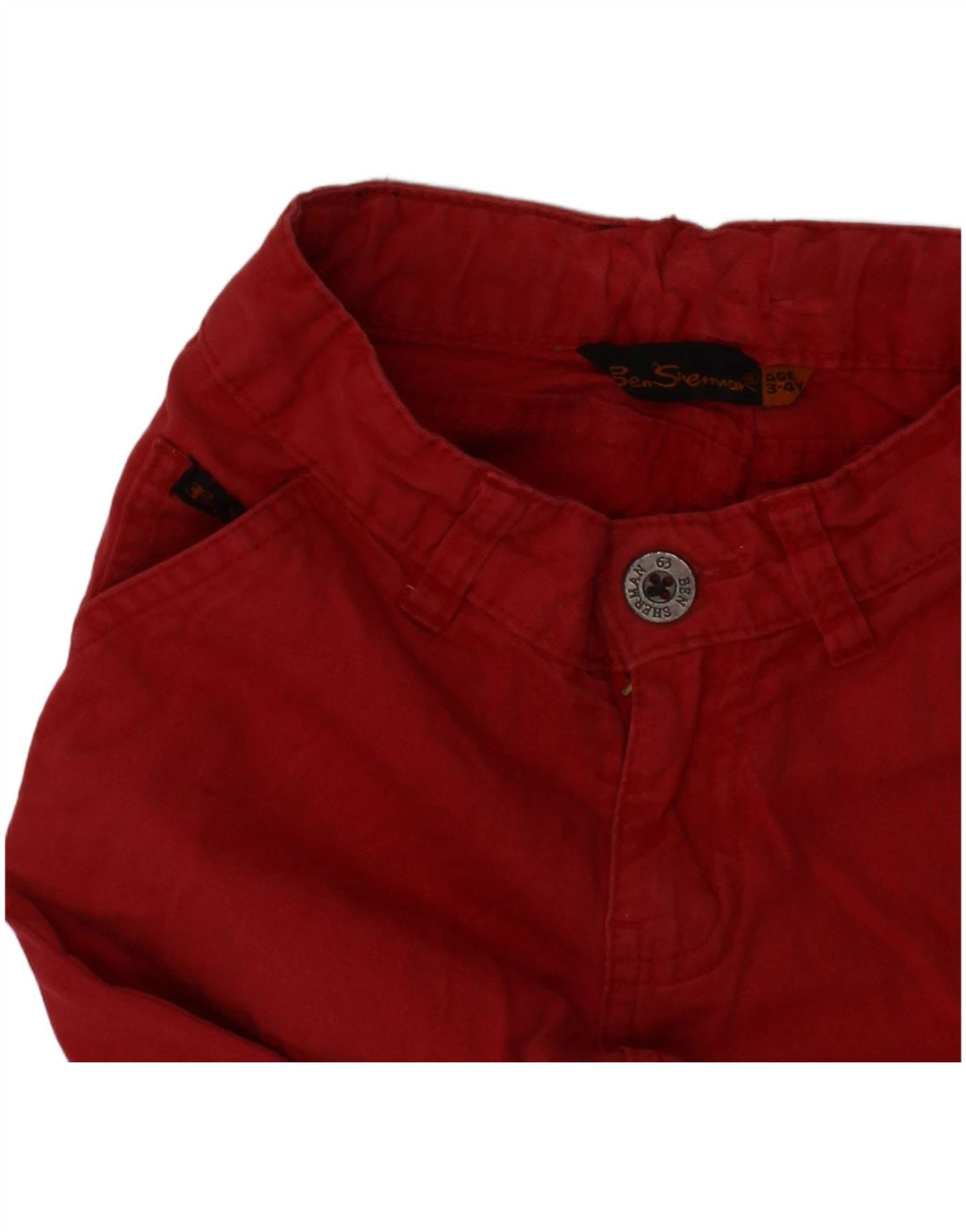 BEN SHERMAN Boys Chino Shorts 3-4 Years W20 Red