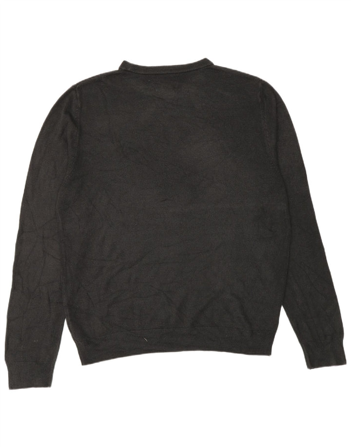 Marks & Spencer Mens Crew Neck Jumper Sweater Large Black Acrylic