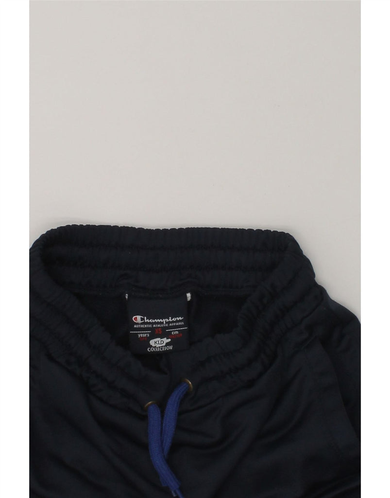 CHAMPION Boys Tracksuit Trousers Joggers 5-6 Years XS  Navy Blue | Vintage Champion | Thrift | Second-Hand Champion | Used Clothing | Messina Hembry 