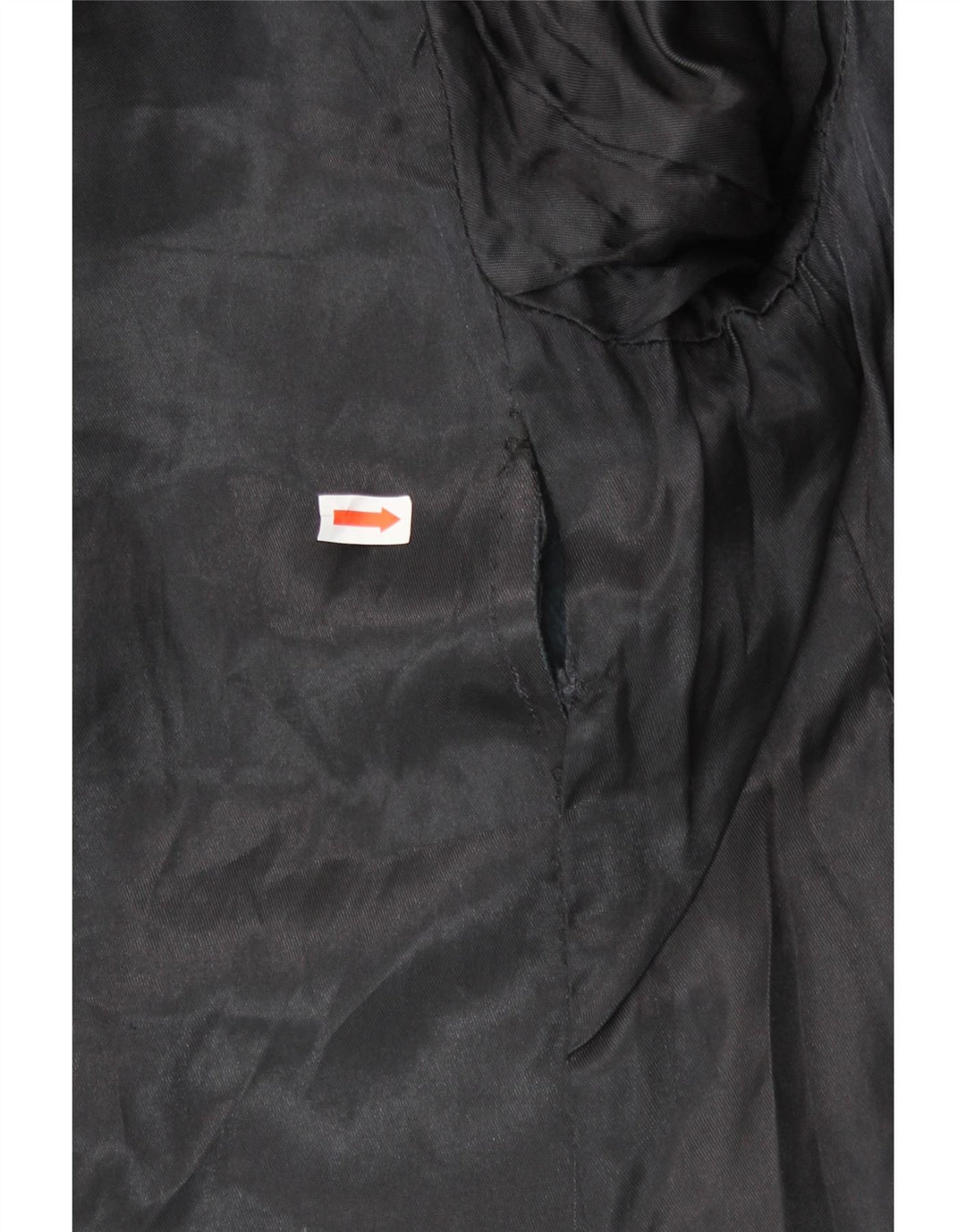 VINTAGE Womens Double Breasted Leather Coat UK 14 Medium Black