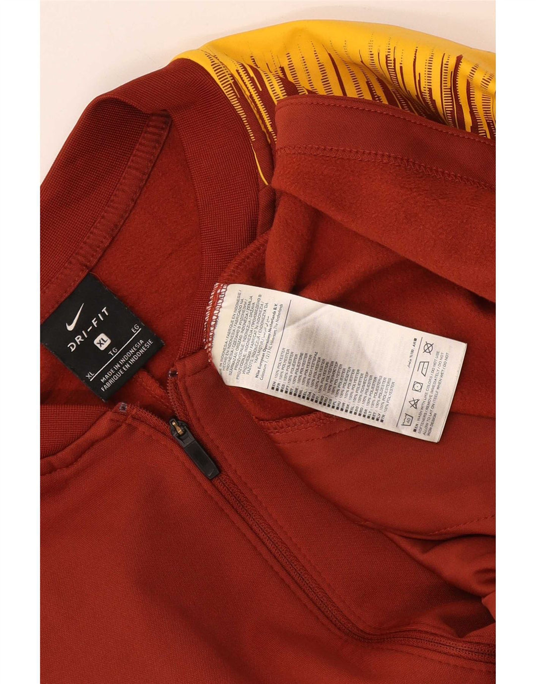 Nike Mens Roma Tracksuit Top Jacket XL Maroon Colourblock Polyester
