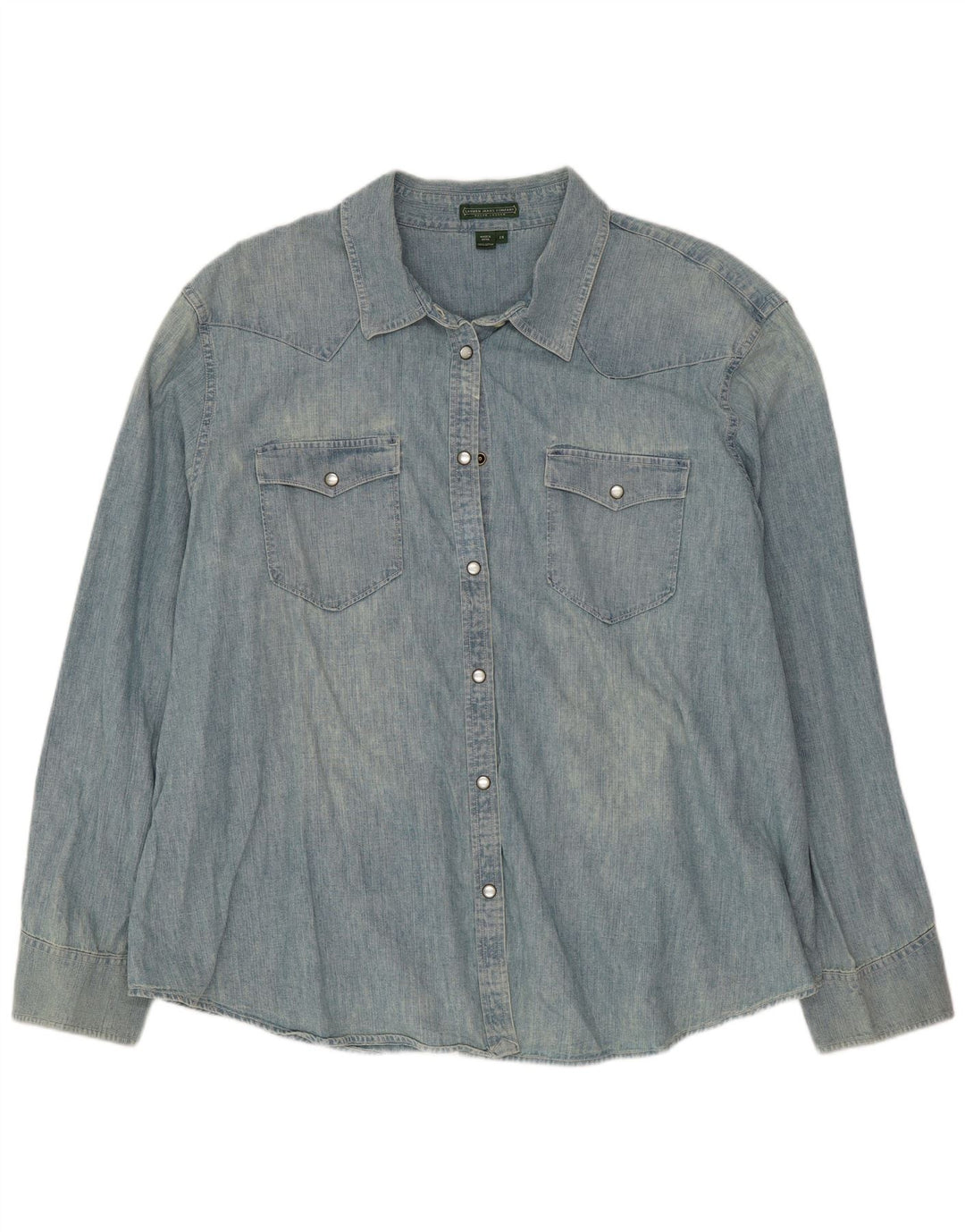 Ralph Lauren Womens Oversized Denim Shirt UK 20 2XL Blue Cotton