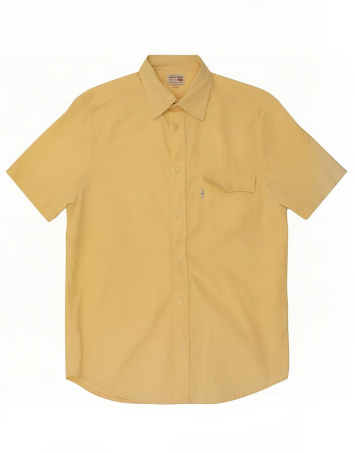 Levi's Mens Short Sleeve Shirt Medium Yellow