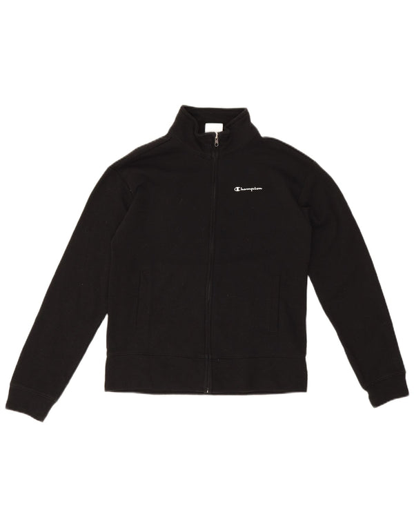 Champion Boys Graphic Tracksuit Top Jacket 11-12 Years Large Black
