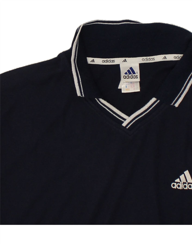 ADIDAS Mens Polo Shirt UK 46/48 XL Navy Blue Cotton Vintage Adidas and Second-Hand Adidas from Messina Hembry 