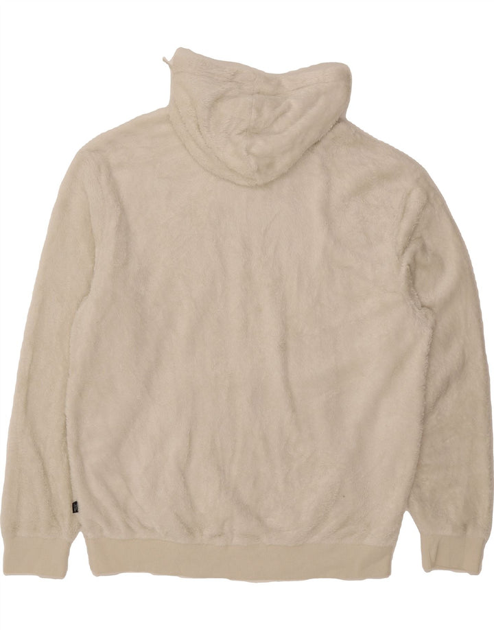 PUMA Womens Graphic Hooded Fleece Jumper UK 16 Large White Polyester Vintage Puma and Second-Hand Puma from Messina Hembry 