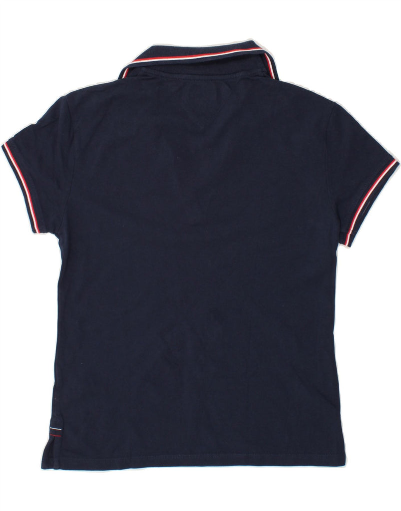 TOMMY HILFIGER Womens Polo Shirt UK 12 Medium Navy Blue Cotton Vintage Tommy Hilfiger and Second-Hand Tommy Hilfiger from Messina Hembry 