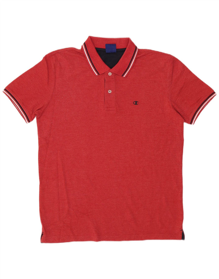 CHAMPION Mens Polo Shirt Small Red