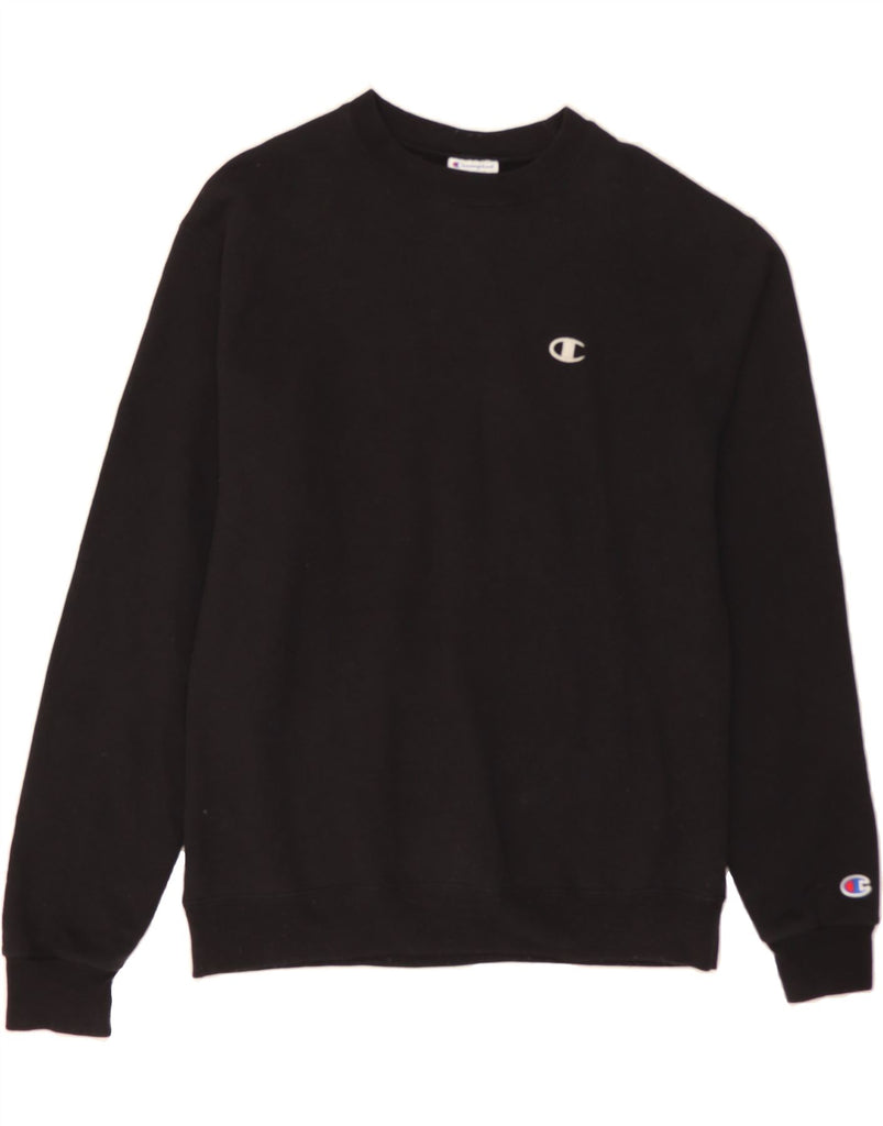 CHAMPION Mens Sweatshirt Jumper Medium Black Vintage Champion and Second-Hand Champion from Messina Hembry 