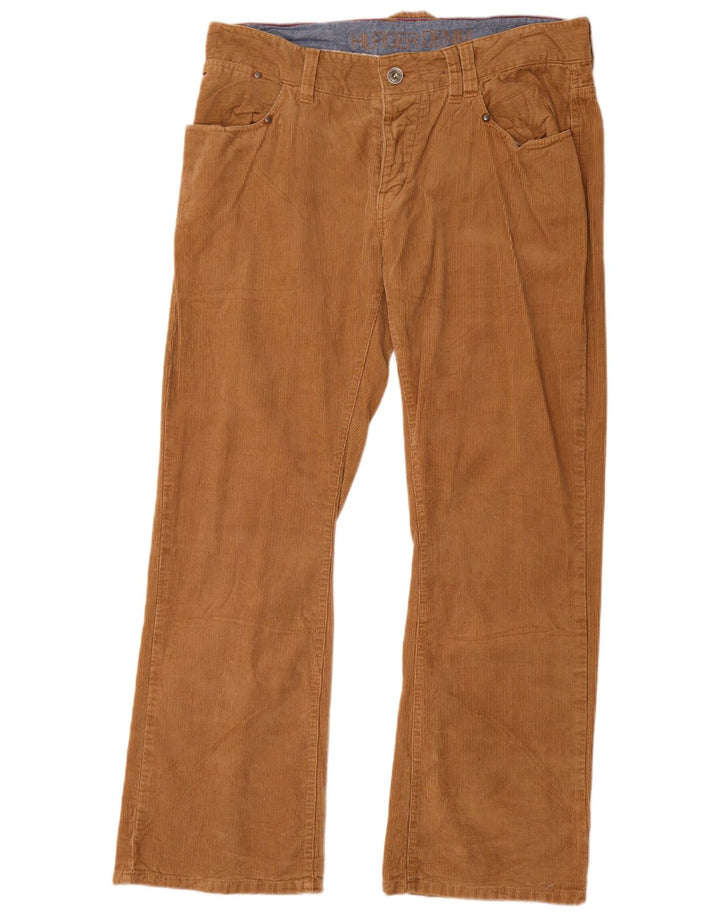 TOMMY HILFIGER Mens Bootcut Corduroy Trousers W36 L32 Brown Cotton