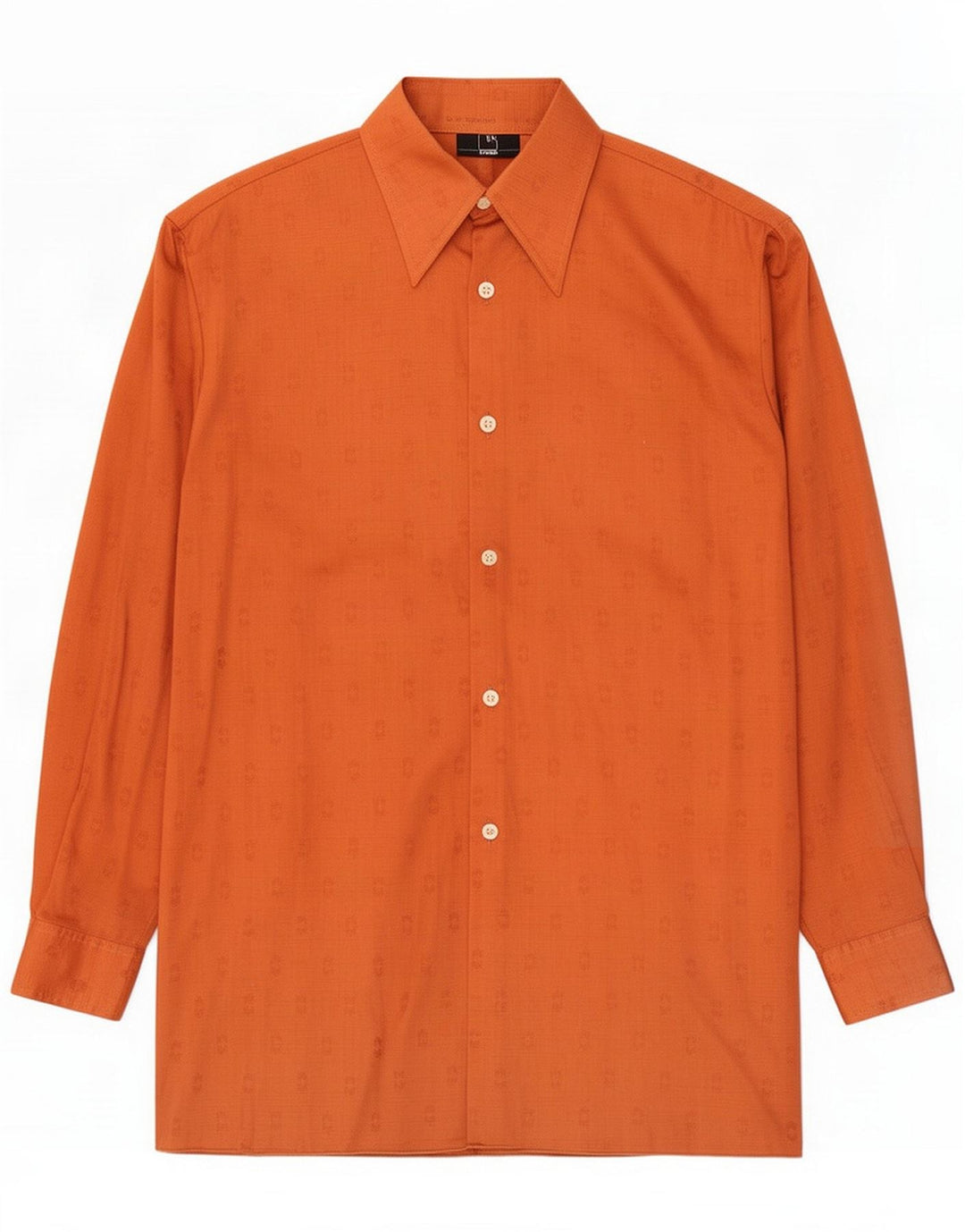 Schild Mens Shirt Size 43 Large Orange Ikat Cotton