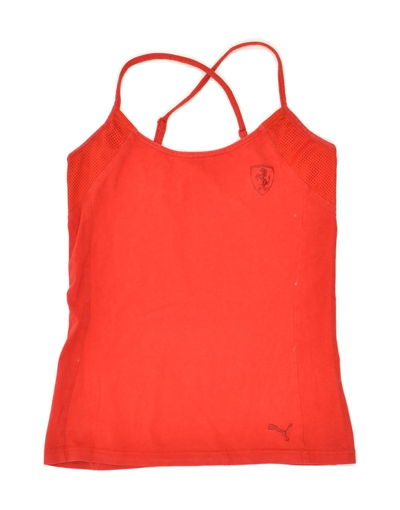 PUMA Womens Cami Top UK 10 Small Red | Vintage Puma | Thrift | Second-Hand Puma | Used Clothing | Messina Hembry 