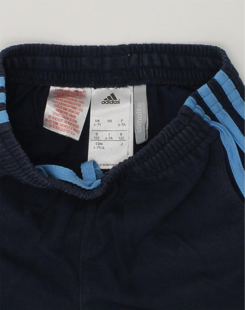 ADIDAS Boys Sport Shorts 6-7 Years Navy Blue Cotton | Vintage Adidas | Thrift | Second-Hand Adidas | Used Clothing | Messina Hembry 