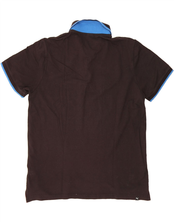 PUMA Mens Polo Shirt XL Black Cotton Vintage Puma and Second-Hand Puma from Messina Hembry 