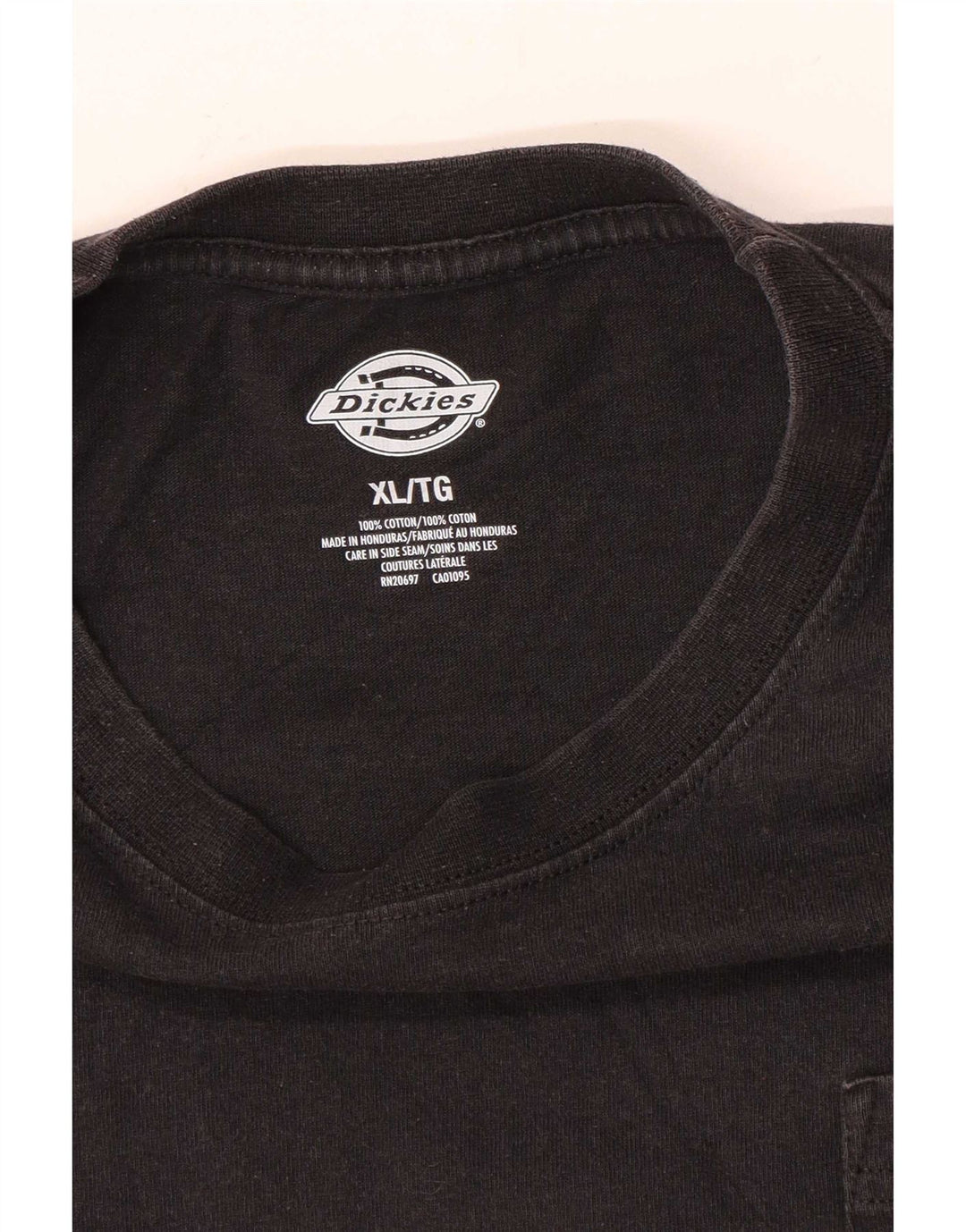 Dickies Mens T-Shirt Top XL Black Cotton
