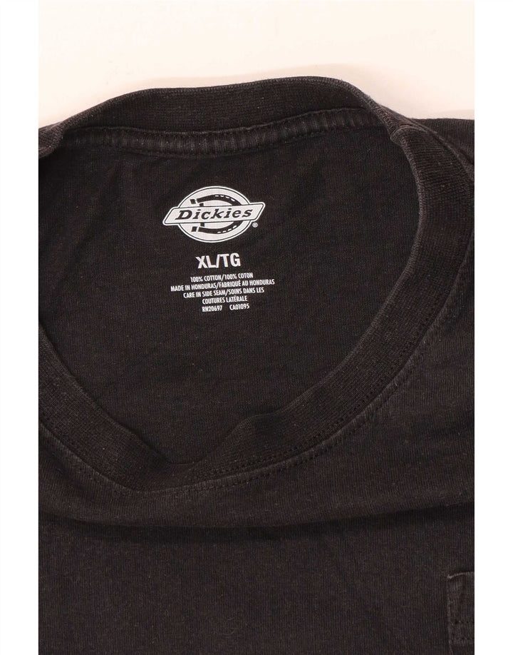 Dickies Mens T-Shirt Top XL Black Cotton