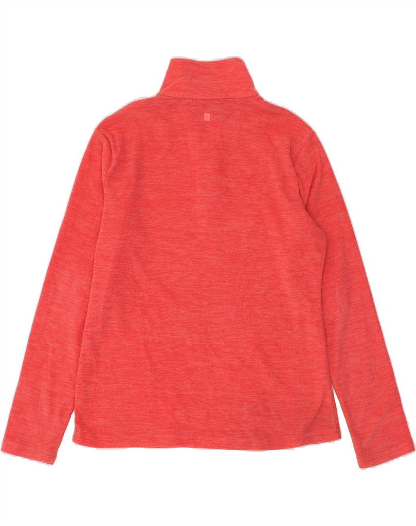 MOUNTAIN WAREHOUSE Womens Zip Neck Fleece Jumper UK 12 Medium Red Flecked Vintage Mountain Warehouse and Second-Hand Mountain Warehouse from Messina Hembry 