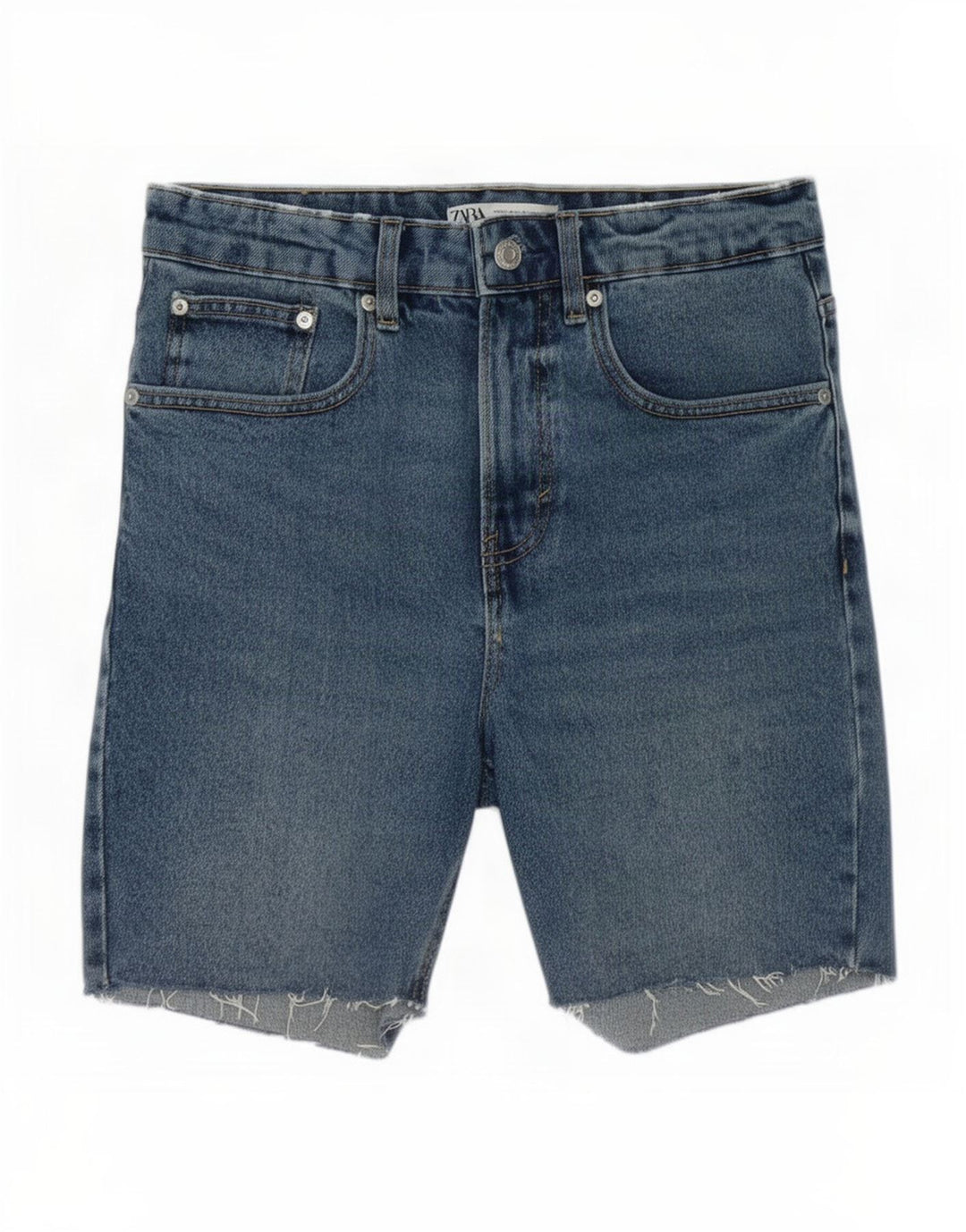 Zara Mens Denim Shorts EU 38 Small W30 Blue