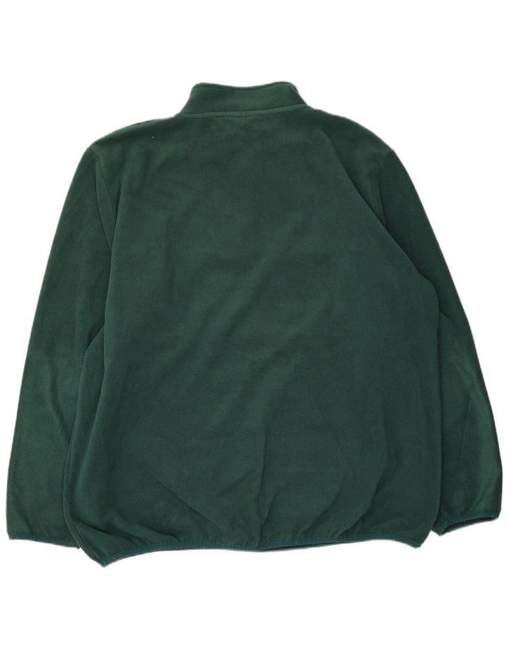 Umbro Mens Zip Neck Fleece Jumper 2XL Green Polyester