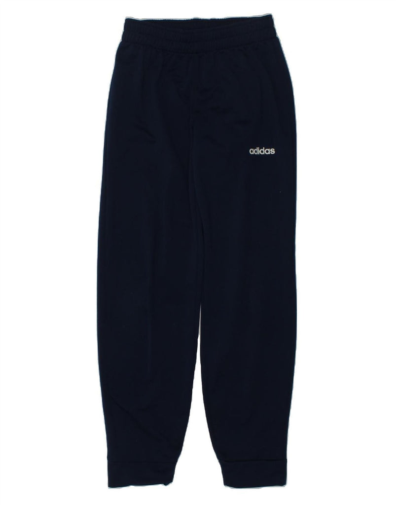 ADIDAS Boys Tracksuit Trousers Joggers 9-10 Years Navy Blue Polyester | Vintage Adidas | Thrift | Second-Hand Adidas | Used Clothing | Messina Hembry 