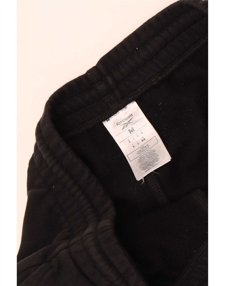 Reebok Mens Tracksuit Trousers Joggers Medium Black Cotton