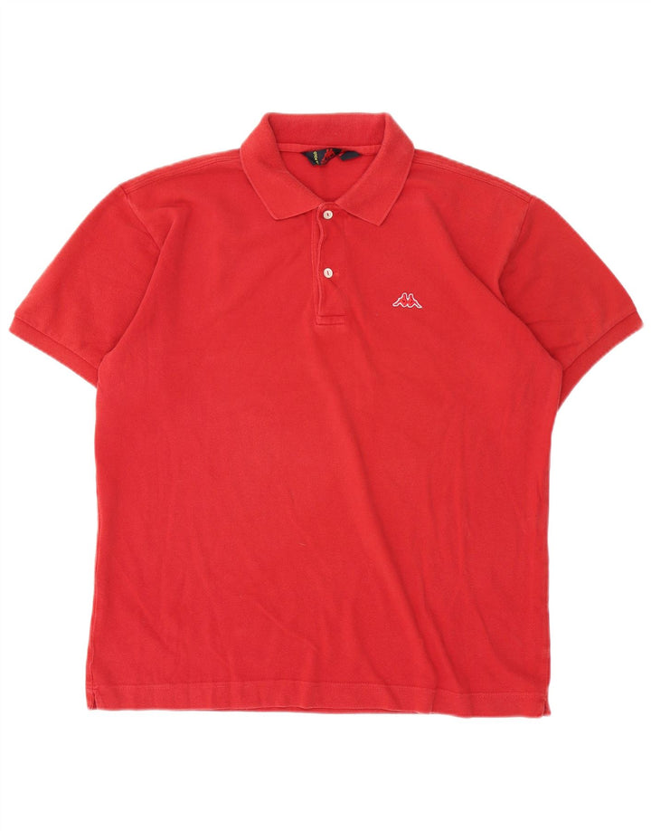 Kappa Mens Polo Shirt Large Red Cotton