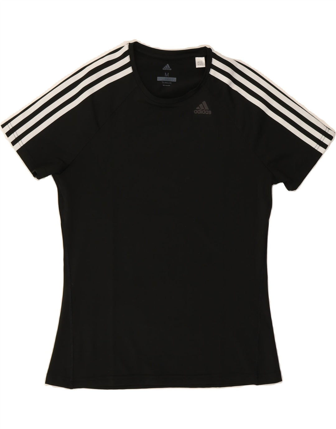 ADIDAS Womens Climalite T-Shirt Top UK 12/14 Medium Black Polyester Vintage Adidas and Second-Hand Adidas from Messina Hembry 