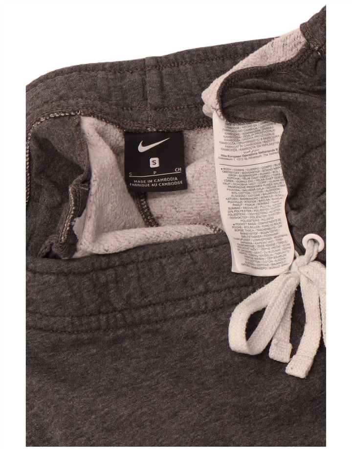 NIKE Mens Tracksuit Trousers Joggers Small Grey Cotton