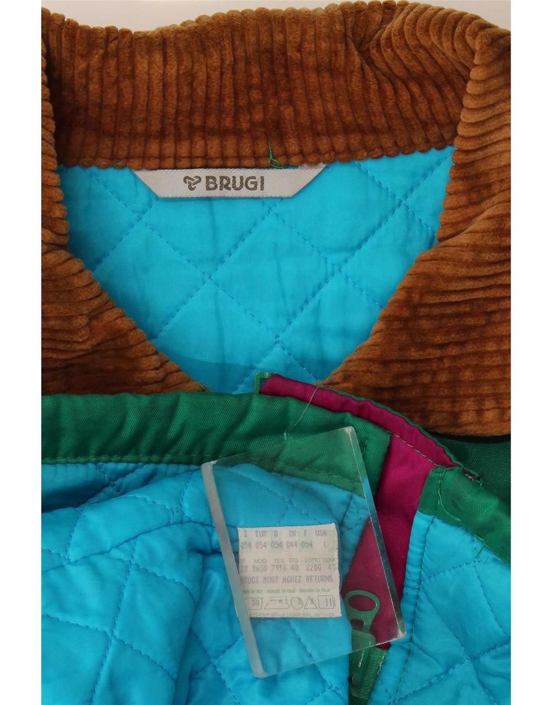 Brugi Mens Windbreaker Jacket UK 44 2XL Green Polyester