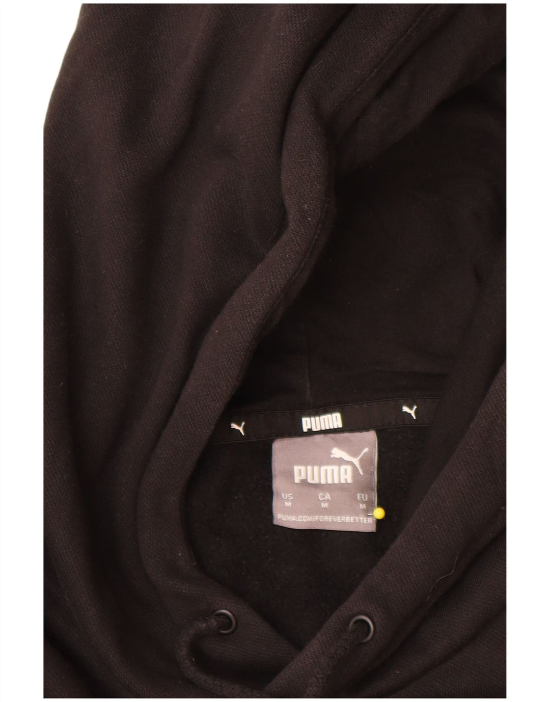 Puma Mens Graphic Hoodie Jumper Medium Black Cotton
