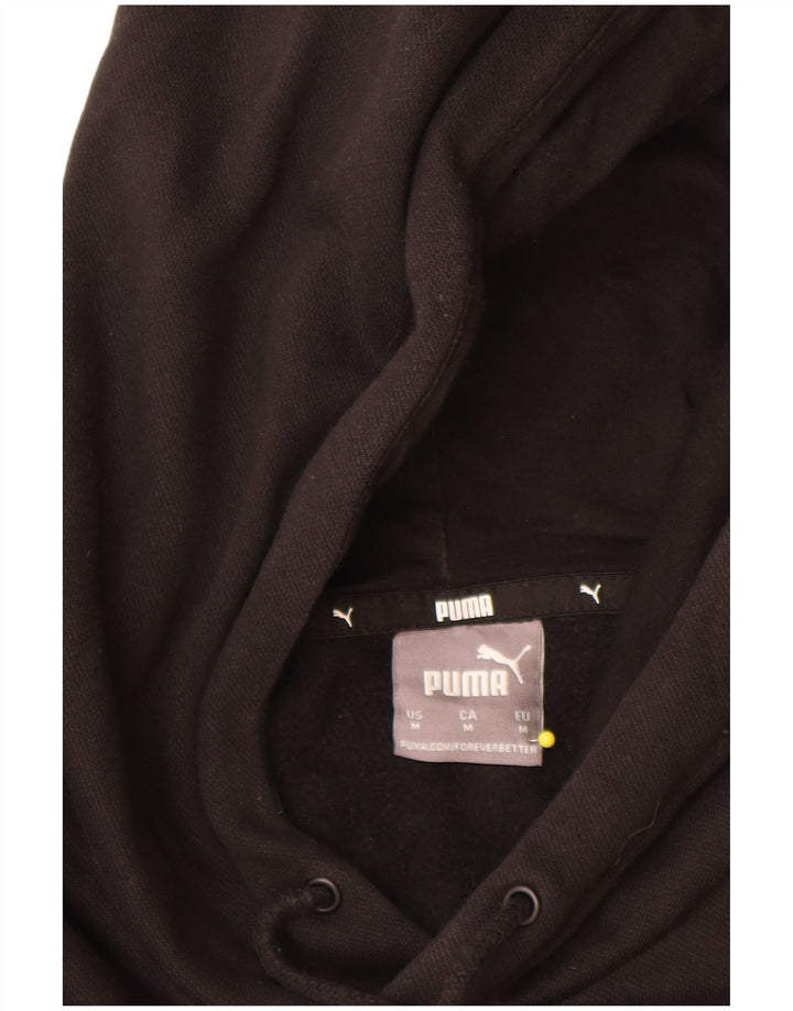 Puma Mens Graphic Hoodie Jumper Medium Black Cotton