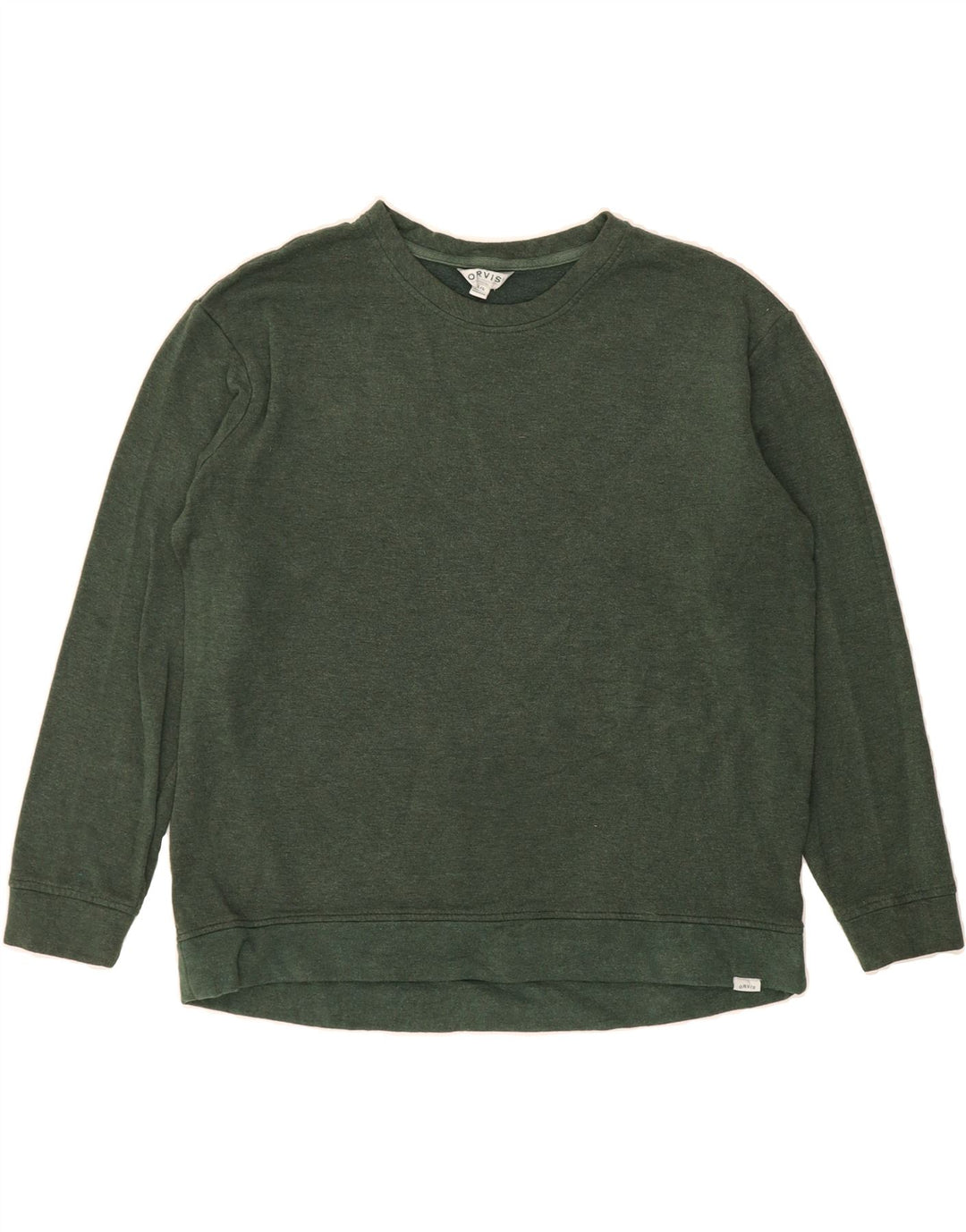 ORVIS Womens Sweatshirt Jumper UK 16 Large Green Modal Vintage Orvis and Second-Hand Orvis from Messina Hembry 
