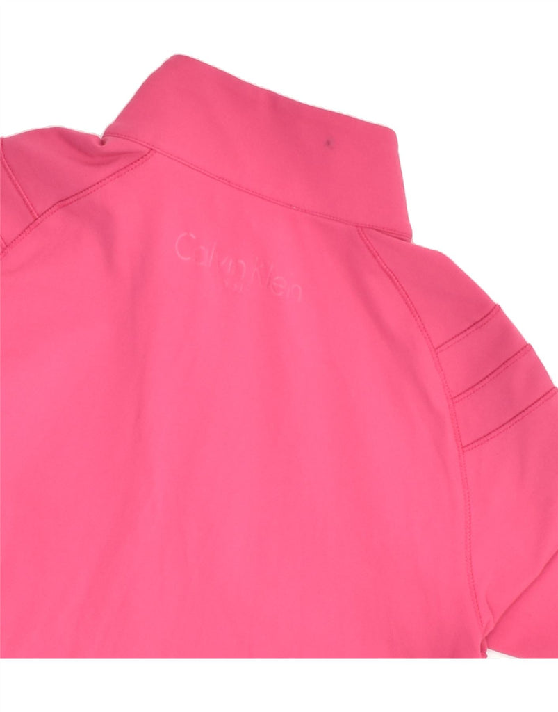 CALVIN KLEIN Womens Tracksuit Top Jacket UK 10 Small Pink Nylon | Vintage Calvin Klein | Thrift | Second-Hand Calvin Klein | Used Clothing | Messina Hembry 