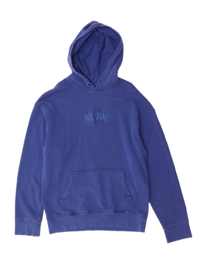 Levi's Mens Graphic Hoodie Jumper Medium Blue Cotton