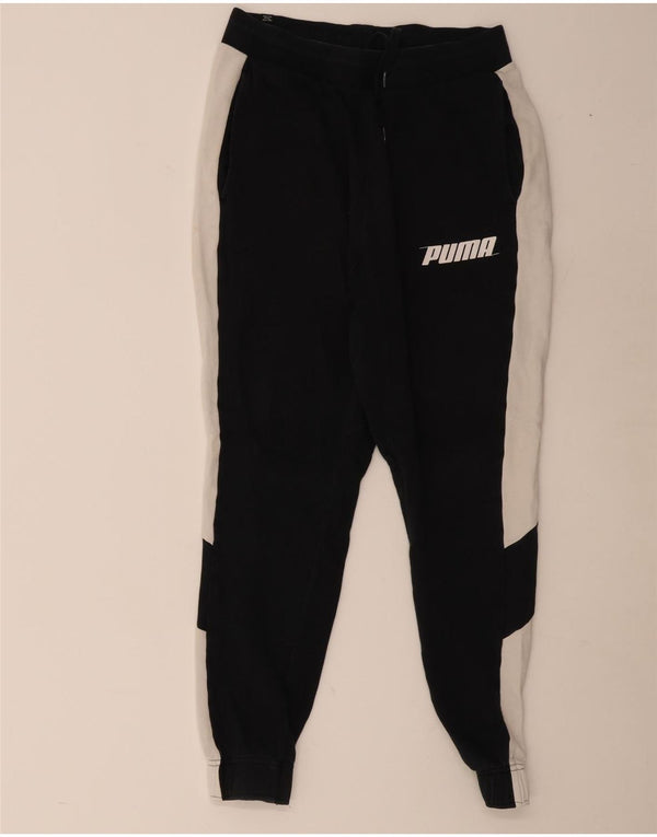 Puma Mens Tracksuit Trousers Joggers Large Black Colourblock