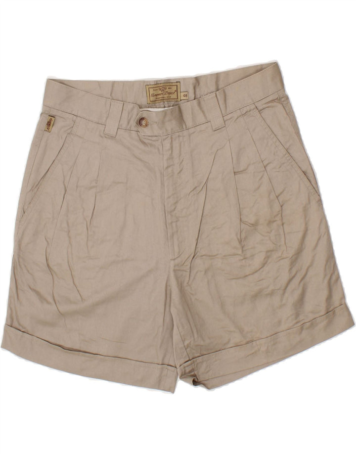 EUROPEAN PROJECT Womens Pegged Chino Shorts IT 48 Medium W32 Beige Cotton Vintage European Project and Second-Hand European Project from Messina Hembry 