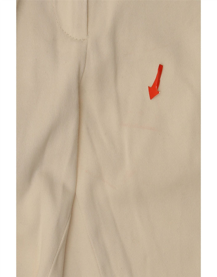 Massimo Dutti Womens Cropped Trousers EU 42 Large W30 L25 White