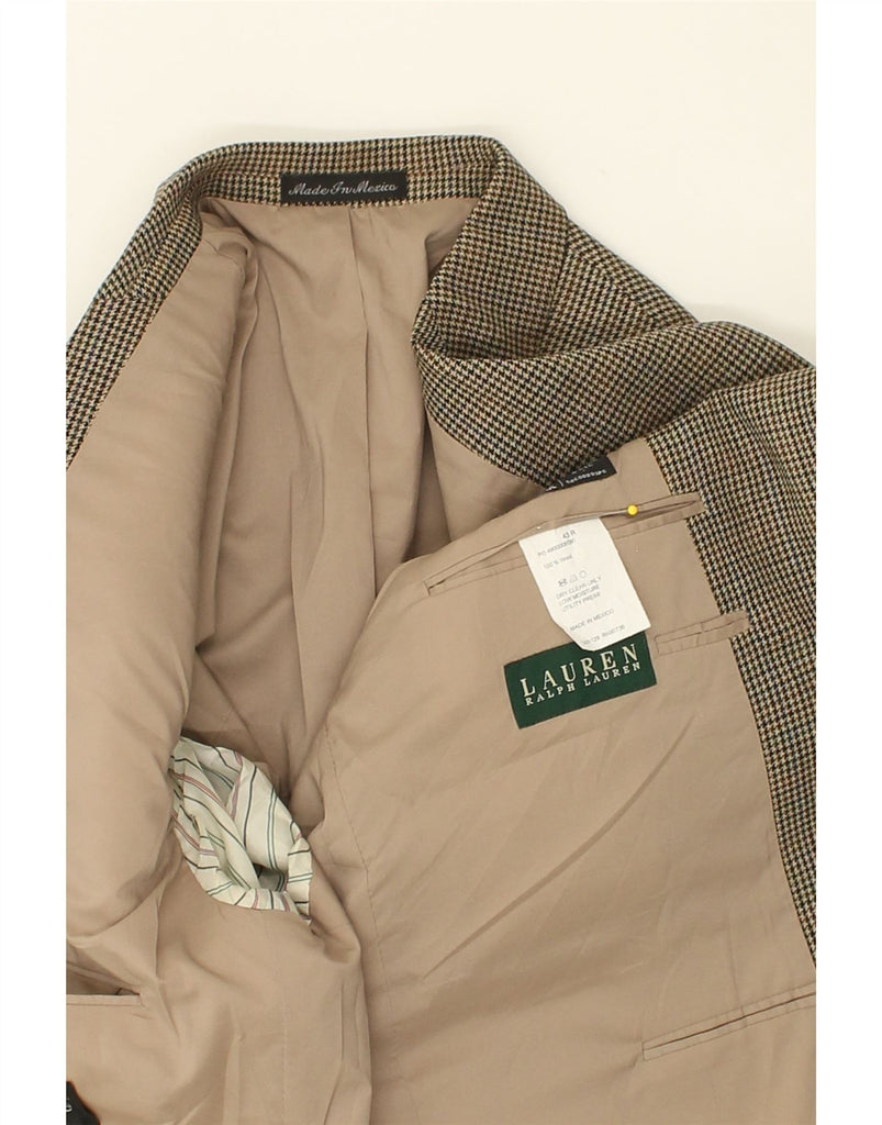 RALPH LAUREN Mens Blazer Jacket Size 43 XL Brown Check Wool | Vintage Ralph Lauren | Thrift | Second-Hand Ralph Lauren | Used Clothing | Messina Hembry 