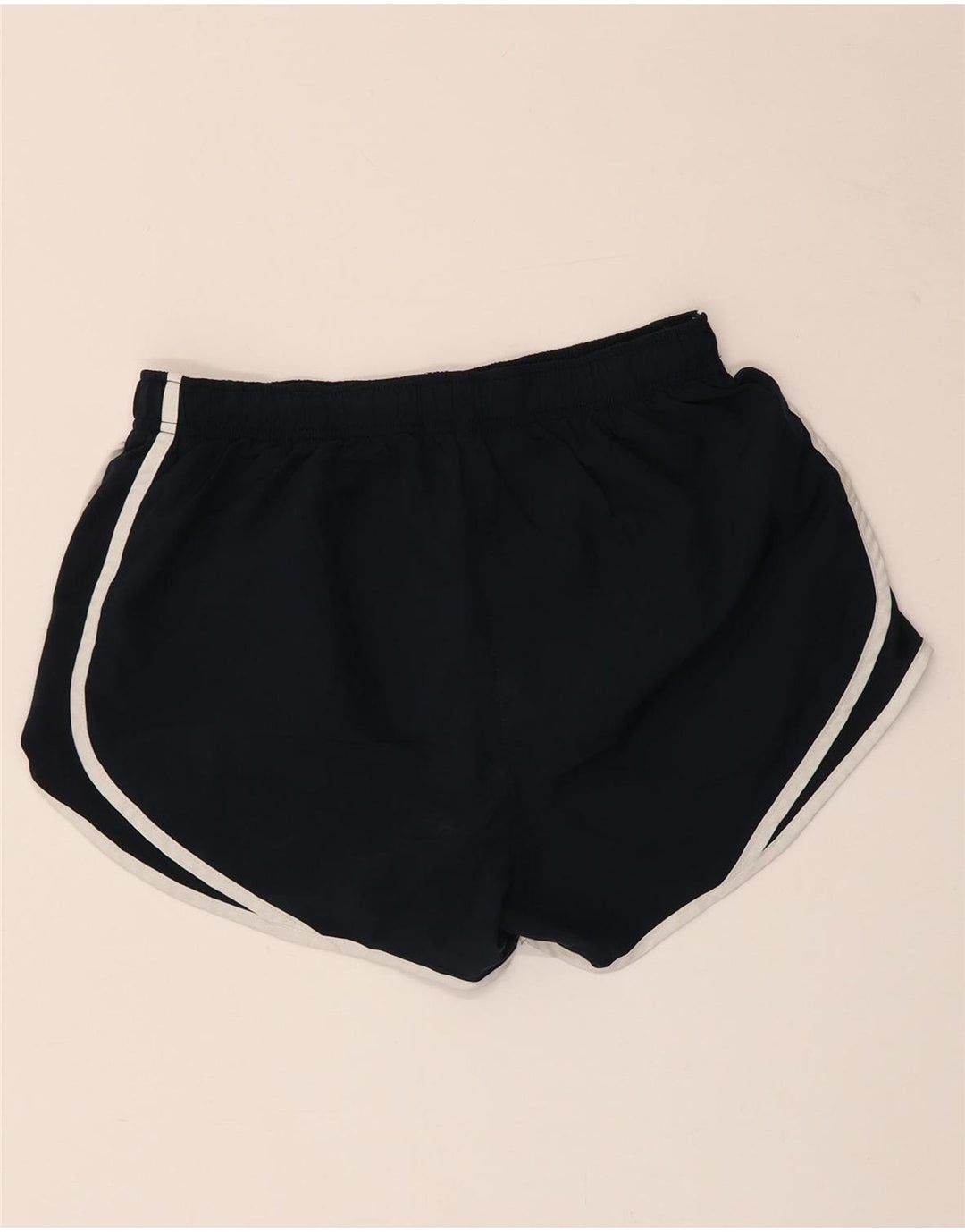 NIKE Womens Dri Fit Sport Shorts UK 14 Medium  Navy Blue Polyester