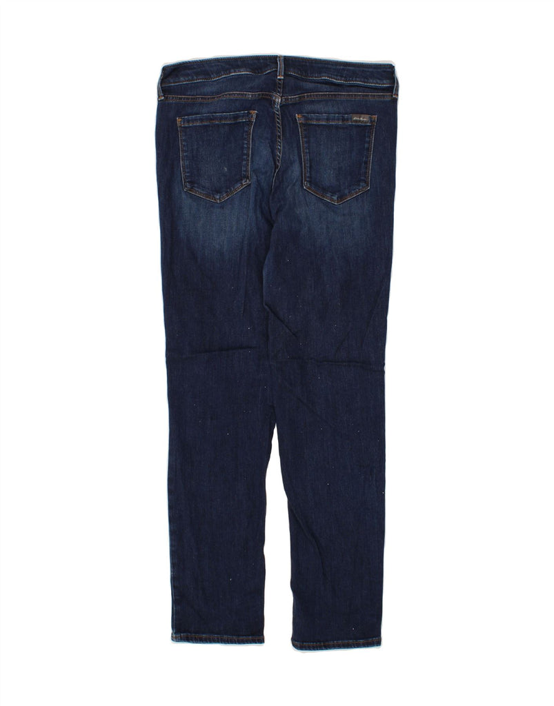 EDDIE BAUER Womens Slight Curve Slim Jeans US 10 Large W30 L32 Navy Blue Vintage Eddie Bauer and Second-Hand Eddie Bauer from Messina Hembry 