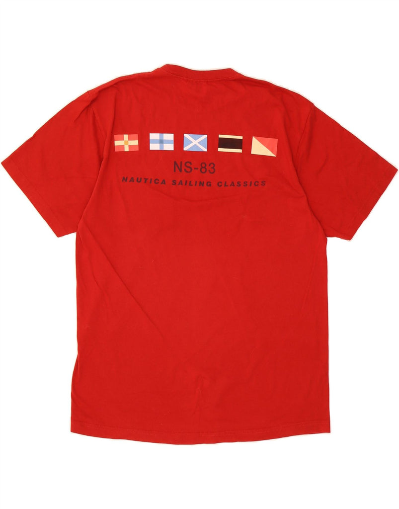 NAUTICA Mens Graphic T-Shirt Top XL Red Cotton Vintage Nautica and Second-Hand Nautica from Messina Hembry 