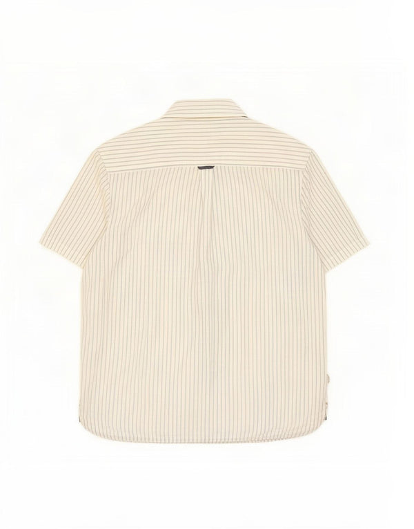 White Stuff Mens Short Sleeve Classic Fit Shirt 2XL Striped Cotton