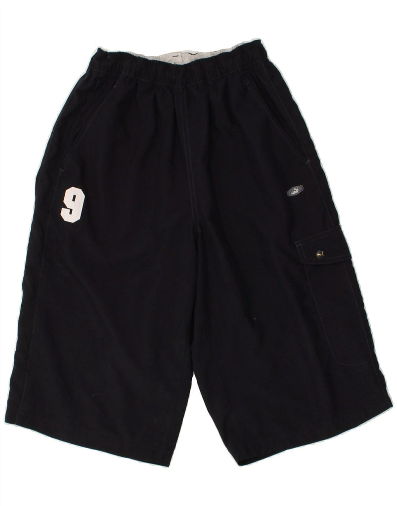 PUMA Boys Cargo Shorts 13-14 Years Navy Blue | Vintage Puma | Thrift | Second-Hand Puma | Used Clothing | Messina Hembry 