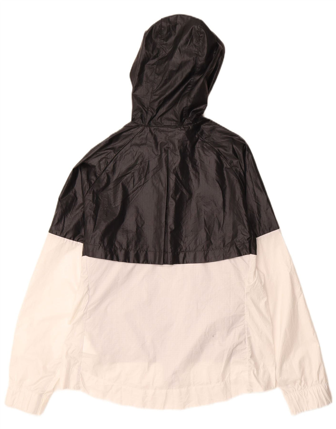 Nike Womens Hooded Rain Jacket UK 16 Large Black Colourblock Polyester