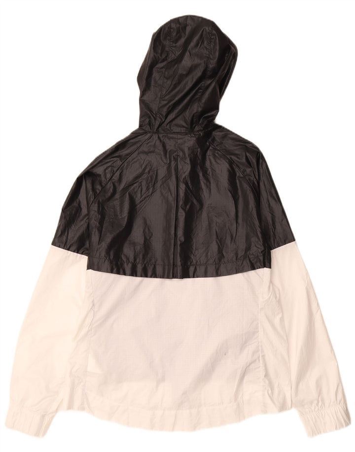 Nike Womens Hooded Rain Jacket UK 16 Large Black Colourblock Polyester