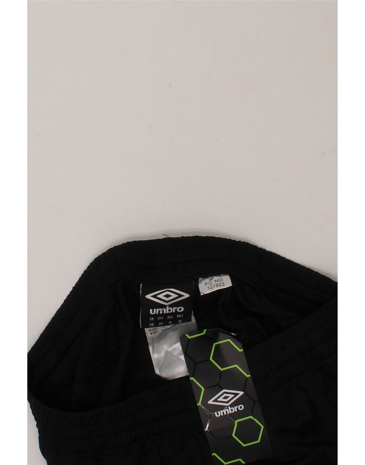UMBRO Boys Dartmouth Sport Shorts 9-10 Years Medium Black Polyester Vintage Umbro and Second-Hand Umbro from Messina Hembry 