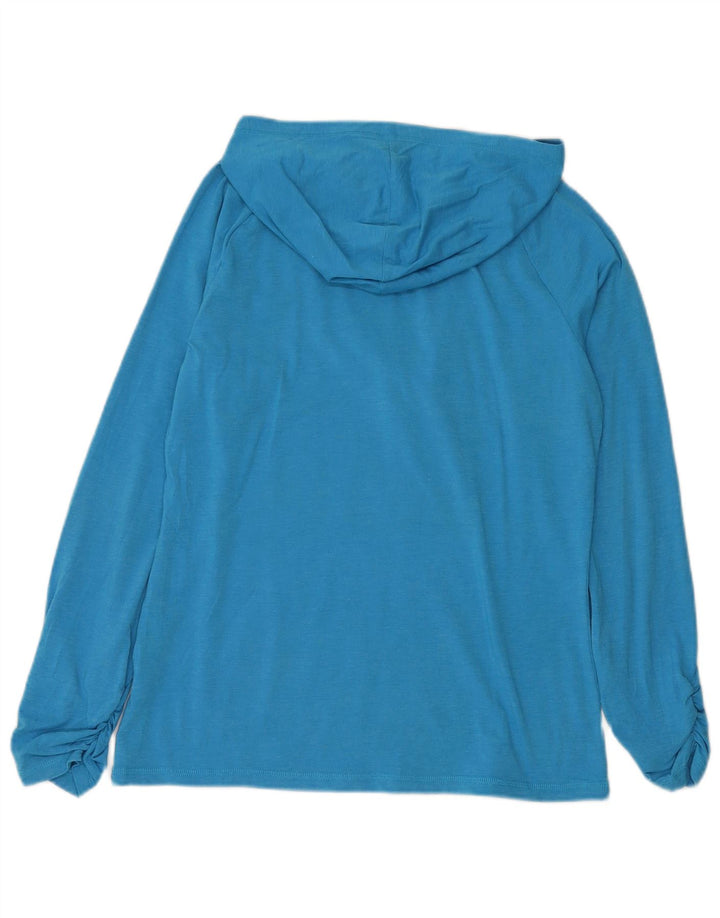 PUMA Womens Hooded Top Long Sleeve UK 14 Large Blue