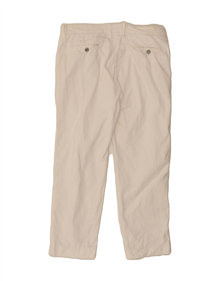 FAY Womens Straight Cropped Trousers W31 L25 White Cotton Vintage Fay and Second-Hand Fay from Messina Hembry 
