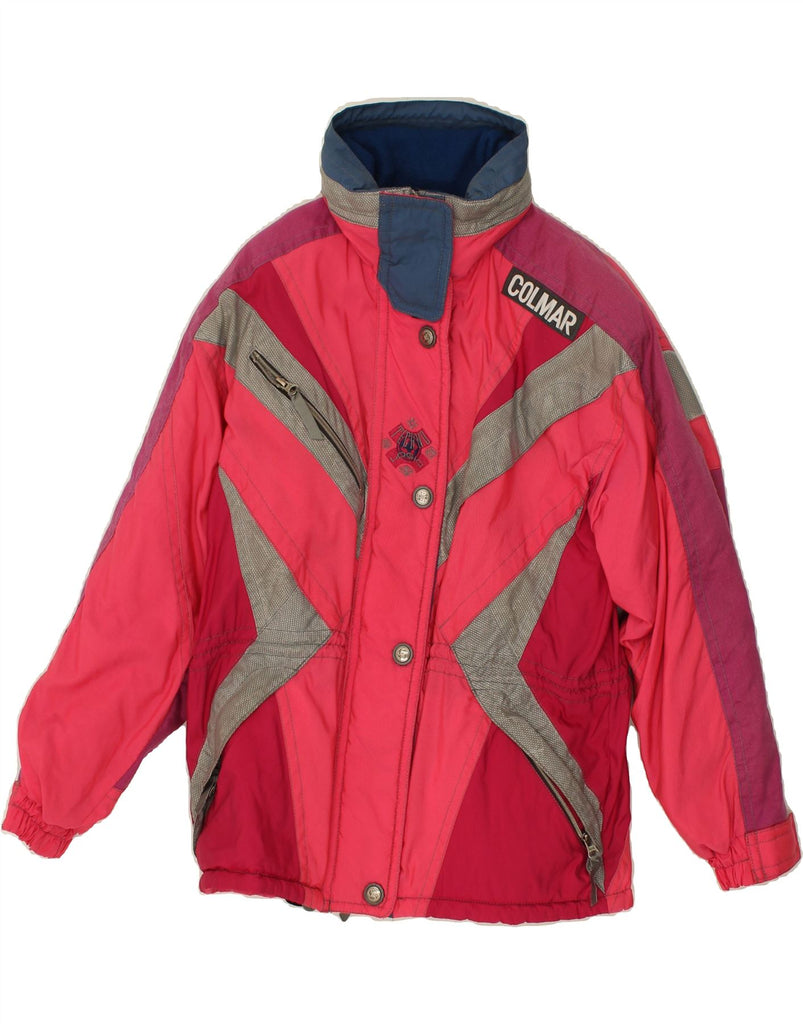 COLMAR Womens Ski Jacket IT 42 Medium Pink Colourblock | Vintage Colmar | Thrift | Second-Hand Colmar | Used Clothing | Messina Hembry 