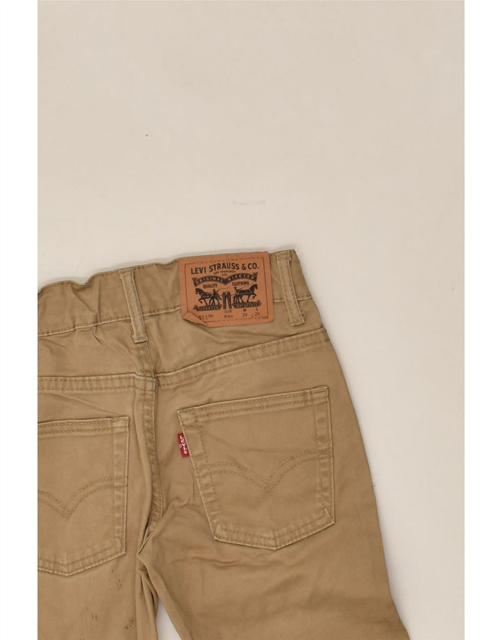 LEVI'S Girls 511 Straight Casual Trousers 9-10 Years W24 L25 Beige Cotton | Vintage Levi's | Thrift | Second-Hand Levi's | Used Clothing | Messina Hembry 